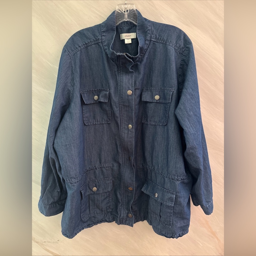 CJ Banks Dark Blue Denim Jean Jacket